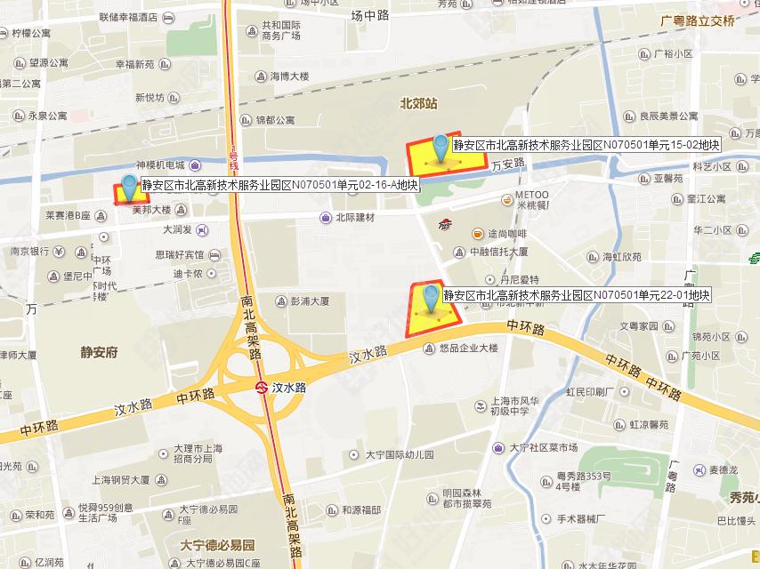 分别位于静安区,杨浦区和松江区,地块总出让面积为81277(约122亩)