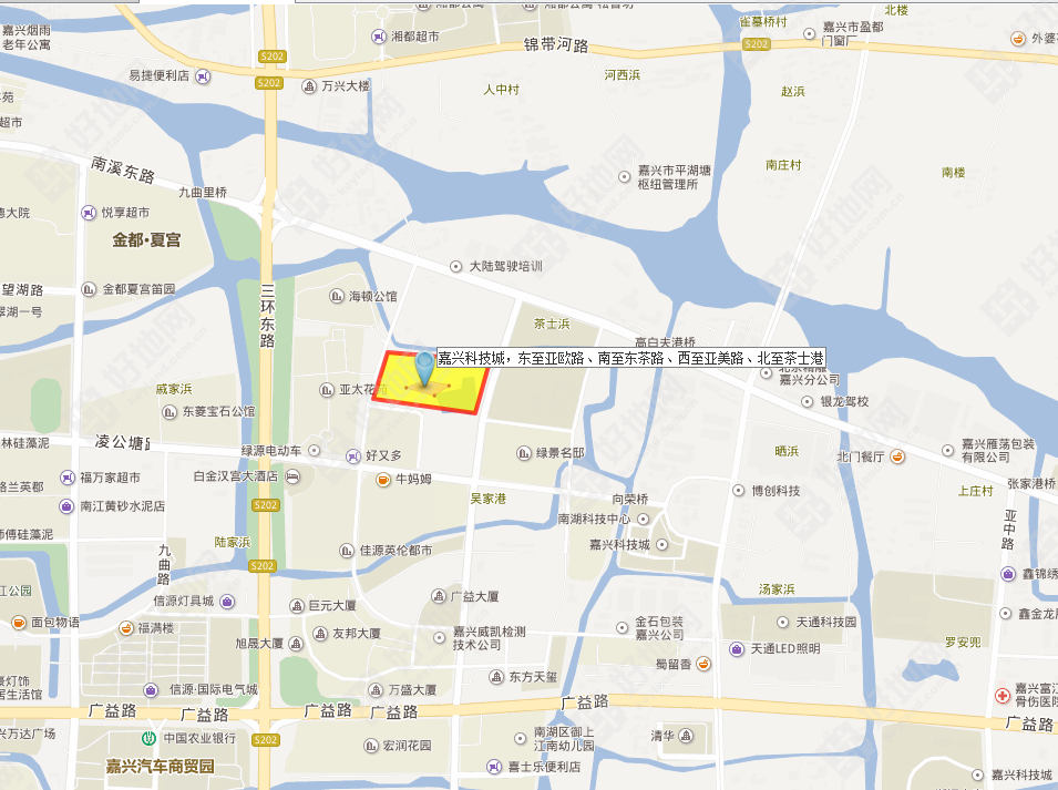 【6月6日出让】嘉兴科技城,东至亚欧路,南至东茶路地块