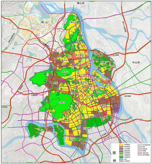 规划公示江门市城市总体规划20172035年草案公示