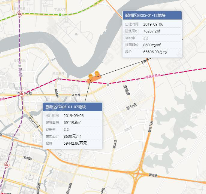 (9.6成交)宁波高新区智慧园包揽宁波鄞州区2宗商住地,总成交价13.4亿元_好地网