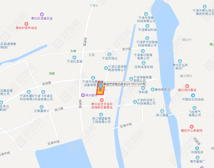 奉化经济开发区滨海新区14-3号地块,位于奉化经济开发区滨海新区,南至