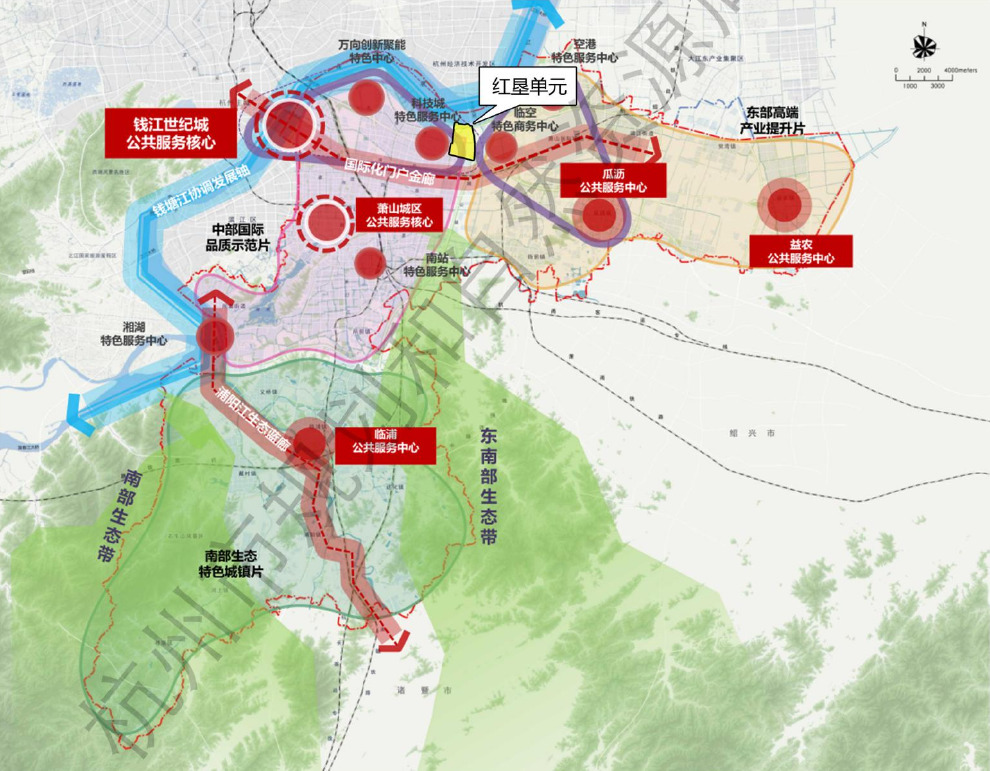 好地网--萧山城区红垦单元控规发布,规划成综合城市功能片区、产城融合精品样板