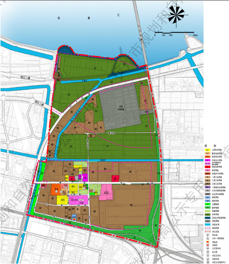 好地网--萧山城区红垦单元控规发布,规划成综合城市功能片区、产城融合精品样板