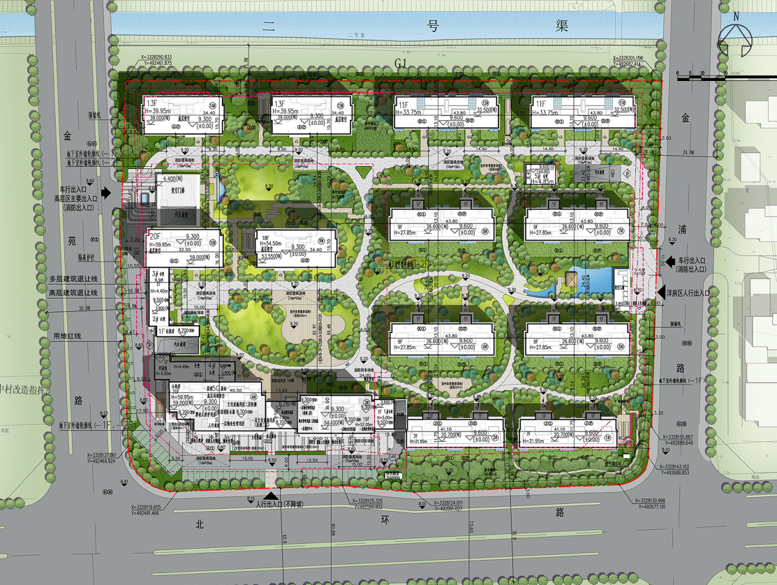 【一周规划】杭房&富春山居富阳区住宅项目规划14幢住宅楼,含1幢公租房_好地网