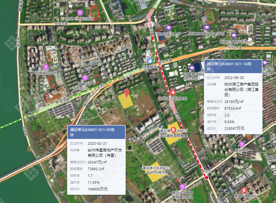杭州2023年第二批地块解读⑥:滨江区1宗_好地网