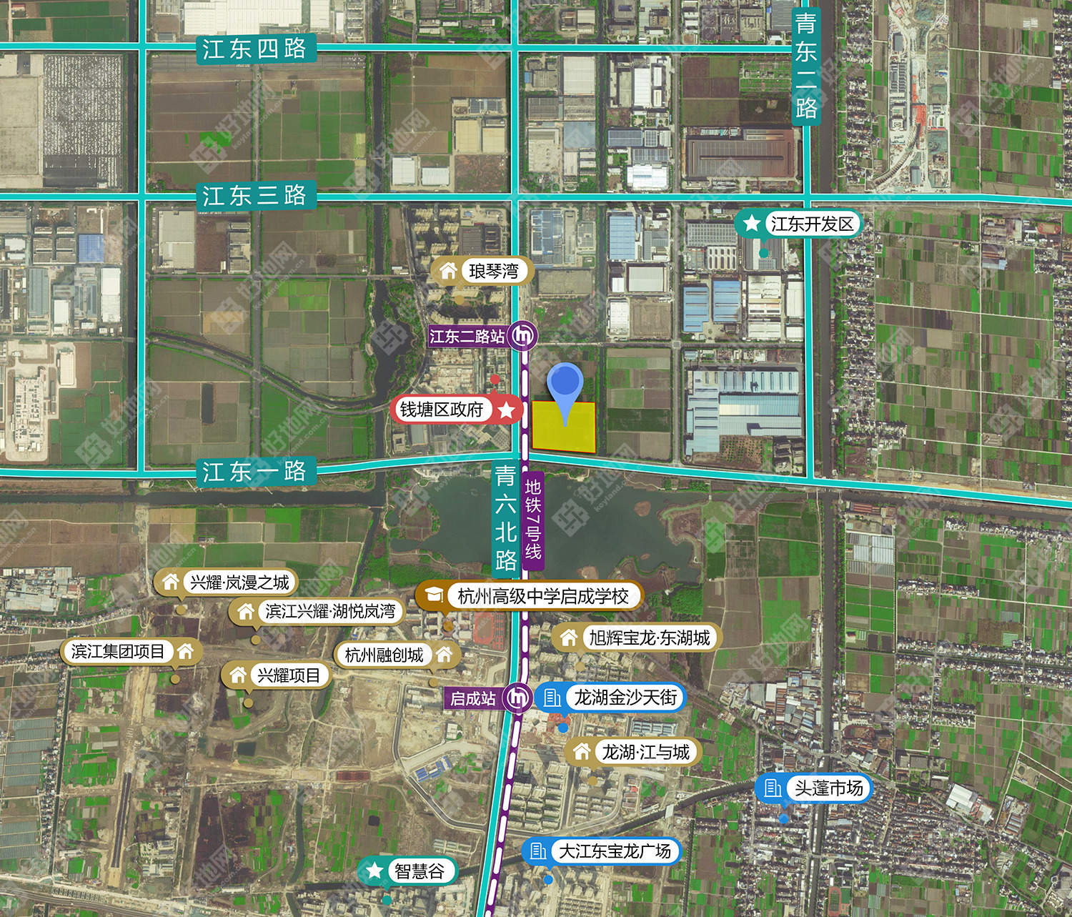钱塘区新湾车辆段上盖、江东新城宅地选址论证公示,总面积41公顷_好地网