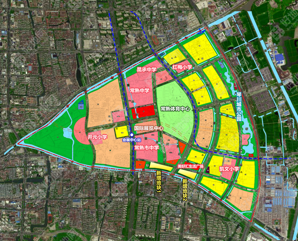 常熟文化区控规调整公示,新增2宗住宅用地,总面积3.99公顷_好地网
