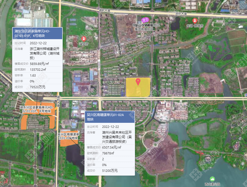 (12.25成交)湖州吴兴区集中出让8宗涉宅地,吸金38.4亿元_好地网