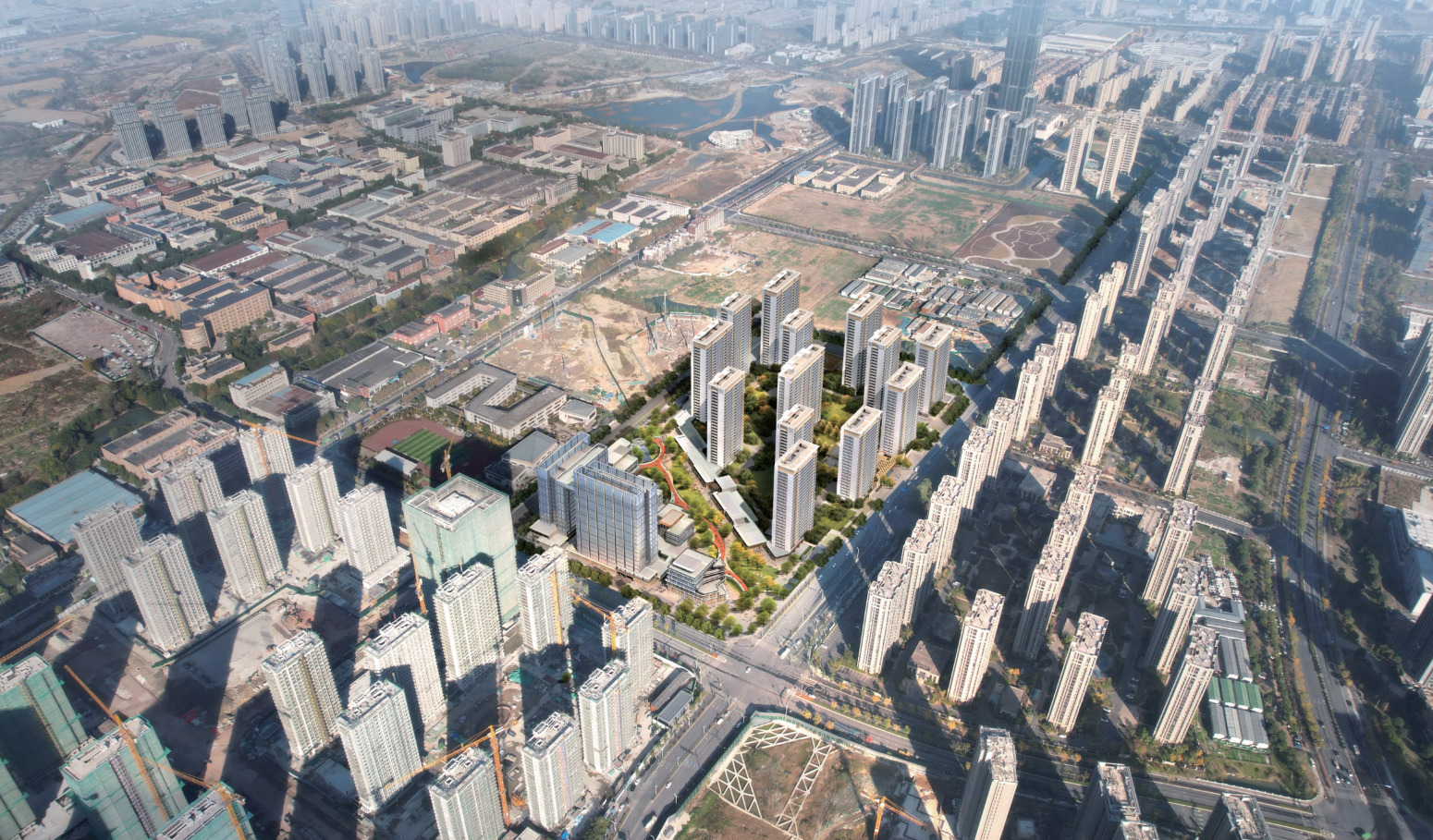 绿城余杭区北部新城商住项目公示，规划13幢高层住宅和6幢办公楼_好地网