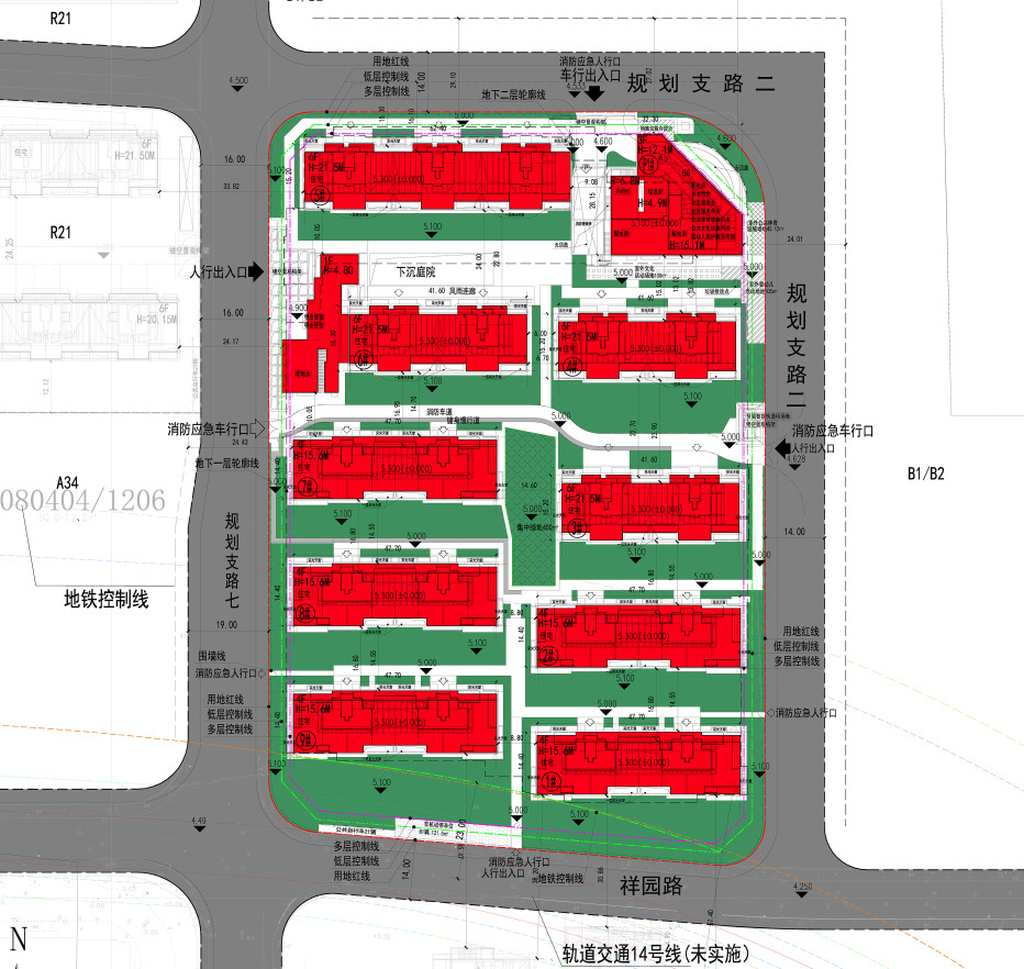 金茂拱墅区运河新城低密项目公示,规划9幢叠排_好地网