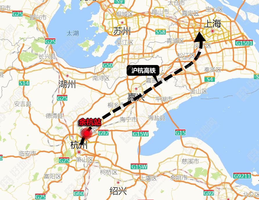 沪乍杭高铁线路图图片